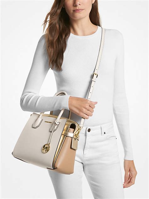 michael michael kors mercer small logo belted satchel|michael kors mercer gallery medium.